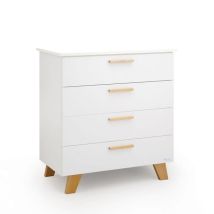 Commode enfant – 91 x 50 x H93 cm – Quatre tiroirs spacieux – AZZURRA