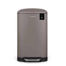 Pattumiera a pedale 30L – Acciaio inossidabile – Forma rettangolare – Colore talpa – Finitura opaca – KOENIG