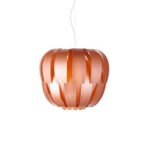 Suspensión de cobre en metal cromado – Luz 1x MAX 30W E27 – Diámetro 42cm – Altura 32cm
