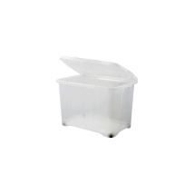 Coffre Clip Box 60l Rangement Mobile 60l Avec Couvercle Et Roulettes - Eda