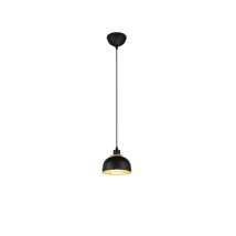 Punch Sospensione Metallo Nero E Oro D. 18cm 1 Luce Attacco E27