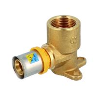 Attacco A Muro Con Flangia 3 Fori A Pressare Per Multistrato- 1/2 X 20- Gf- Pezzi 1