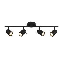Searchlight Samson 4-flammiger Ip44 Badezimmerspot Splitbar, Mattschwarz Ip44