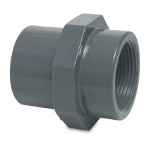 Mega Group - Mega Gewindemuffe Pvc-u 25/32 Mm X 3/4 Zoll Klebemuffe/klebestutzen X Innengewinde 10 Bar, Grau
