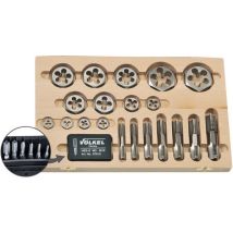 Macho de roscar HexTap G1/8''-1'' – Acero de alta velocidad – Juego de tarauds en estuche de madera