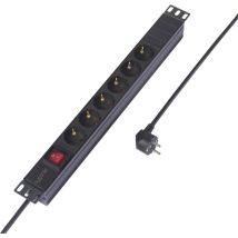 Sygonix Sy-6736978 Steckdosenleiste 19 Zoll 6fach Schwarz Schutzkontakt 1 St.