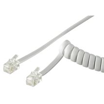Goobay - Cavo Telefonico Spirale, Conduttore Di Alluminio Placcato Di Rame (cca), Spina Rj10 (4p4c) Spina Rj10 (4p4c). Lunghezza Del Cavo 2 M