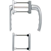 Hoppe - Conjunto De Balcón Ny 099kh / 961n / U10 /... Alu.f1 63-73mm Cuadrado 7mm