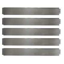 Rasenkante – Silber – 100 x 14 cm – 25 Stück – Metall – Gartenbordüre
