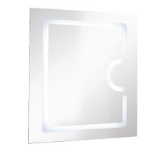ONDEE ZEN - Miroir salle de bain rétro-éclairant NEVIS - Argent - 60x80cm - Verre - Rond grossissant