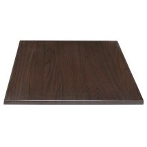 Tavolo quadrato marrone scuro – 80cm x 80cm – Resistente all'acqua – Bolero