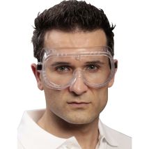 Ekastu – 277 382 – Vollsichtbrille Schwarz, Weiß – Schutz gegen Grobstaub – DIN EN 166 1 4 9 – stufenlos verstellbare Kopfband