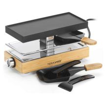 Raclette grill para 2 personas – 2 sartenes – Madera
