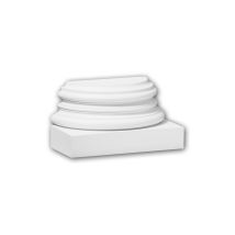 Profhome Decor - Half Column Base 117900 Profhome Column Decorative Element Timeless Classic Design White