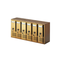 Buzón Alubox Cubo C6 62x17,5x30 bronce – Cerradura de cilindro – 2 llaves