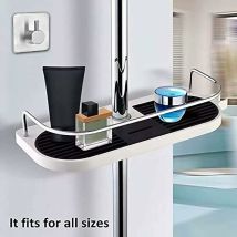 Euritecsa - Tagère De Douche Télescopique Tige Réglable Organisateur De Salle De Bain Porte-savon Multifonction Pour Stocker Shampooing Lotion De 