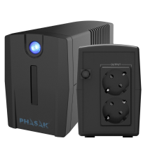 Ups Phasak Ottima Interactive 860 Va - Modello Ph 7288, Protezione Dalle Sovratensioni, Avviamento A Freddo, Carico Fuori Linea, Interattivo 