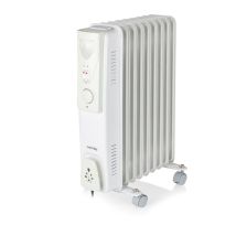 Warmlite – 2000W Oil Filled Radiator – 7 Fins – Adjustable Thermostat – Overheat Protection – Easy Movement