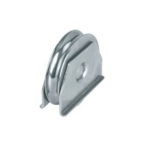 6 x Rueda para canal Gola Ton 20 con soporte y cojinete de 120 mm - Acero galvanizado