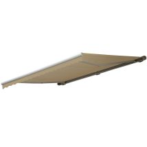 Elektrische Kassetten-markise Hhg-303, Vollkassette Volant 4,5x3m Polyester Creme