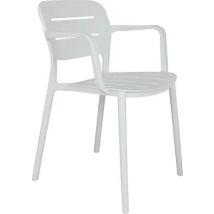 Chaise Jardin Amicasa Creta Blanc 52.5x53x79 Cm Polypropylène