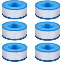 Soleil - Hose Ptfe Water Plumbers Teflon Plumbing Gasket Sealing Tapes For Shower Hose Head 6 Rolls 3/4 Inch(18m)