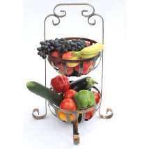 Dandibo - Etagere Obstkorb 10-320 Gemüsekorb 62 Cm Küchenregal Mit 2 Körbe Obstschale Korb