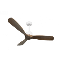 Modulo Slim De Klassfan - Ventilateur De Plafond Et Destratificateur Moteur Dc Blanc Et Bois Sombre30 À 60 M²