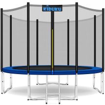 Trampolino, Tappeto Elastico Per Giardino Ø 366 Cm Set Completo Con Rete Di Sicurezza, Scaletta, Copertura, Ancoraggi E Accessori Trampolino Elastico 
