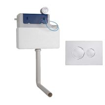 Cascade Concealed Dual Flush Wc Toilet Cistern + Chrome Flush Plate - Roper Rhodes