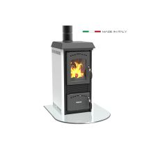 Poêle À Bois Lincar Gioia 470 Az Puissance 6,5kw Couleur Blanc