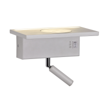 Aplique Pared Led Con Usb Cargador Inalambrico 5 3w 3000k Blanco