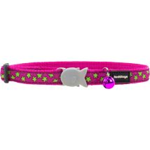 Collare Per Cani Red Dingo Style Stars Lime On Hot Pink 41-63 Cm