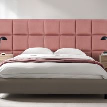[neu.haus] - Set De 4 Paneles De Pared Acolchados Carpino Terciopelo 30x30cm - Rosa