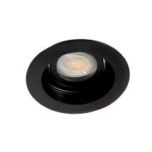 Anello da incasso tondo nero 100x45mm – 90mm – GU10 – Cristal Record Lighting