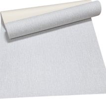 Erfurt - Plain Grey Textured Wallpaper Heavyweight Embossed Thick Plain Linen Effect