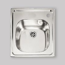 Evier inox 44 x 50 – Trou encastré 475 x 415 mm – Acier inoxydable 18/10 – CM