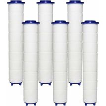 Furwoo - Filter Shower Head 6 Pp Cotton Filters, Pp Cotton Filter Element For Hand Shower And Ion Filter, For Rain Shower Head