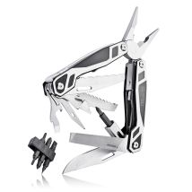 Multitool Azymut Trohon Nero E Argento Con 12 Utensili, 8 Punte E Custodia Inclusa