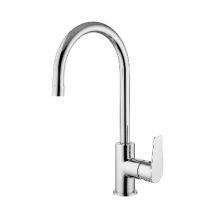 Mezclador monoblock para lavabo cromo – Grifería Paffoni serie Lime – Caño alto – Cartucho 35 mm – Flexibles acero inoxidable 3/8"