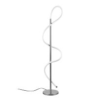 Reality Leuchten - Argos Piantana Led 28w 3500lm, 4000k Tubo Flessibile Illuminato A 360° Con Struttura Metallo Cromato H. 135cm Dimmerabile