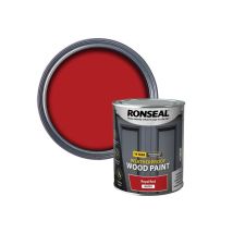 Ronseal - 10 Year Weatherproof Wood Paint Royal Red Gloss 750ml Rsl38776