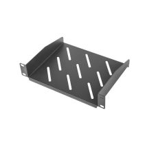 Rack-Einschub 10" 310 mm Schwarz 1 HE – Tragfähigkeit bis zu 20 kg – Universalregal für Wandschränke – 254 x 180 mm