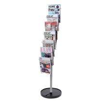Alba - Espositore Da Terra A 7 Ripiani, Colore Nero