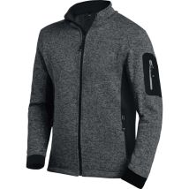 Giacca Christoph Body-Fit in pile 100% poliestere 280 g/m² – Colore grigio-nero – Taglia XL
