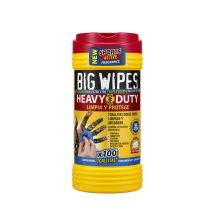 Big Wipes - Toallitas Industriales 'heavy Duty' Biodegradables Sin Tóxicos Para Manos (bote De 100 Unidades)