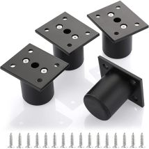 Paquet De 4 Pieds De Meubles Réglables De 2 Pouces, Pieds De Meubles De Canapé En Aluminium, Pieds De Meubles De Bricolage, Pieds De Remplacement De 