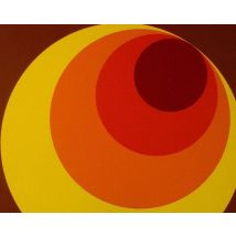 A.s.creations - Retro 70s Big Circle Wallpaper Brown Orange Yellow Paste The Wall As Creation