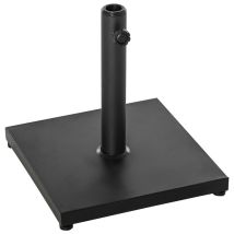 Base Per Ombrellone 13kg In Cemento Con Finitura Lucida. 40x40x43cm. Nero