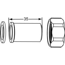 Heimeier Raccord Vissé Avec Embout À Souder 20,8 Mm, Pour Dn 15, À Joint Plat, 0601-02.353